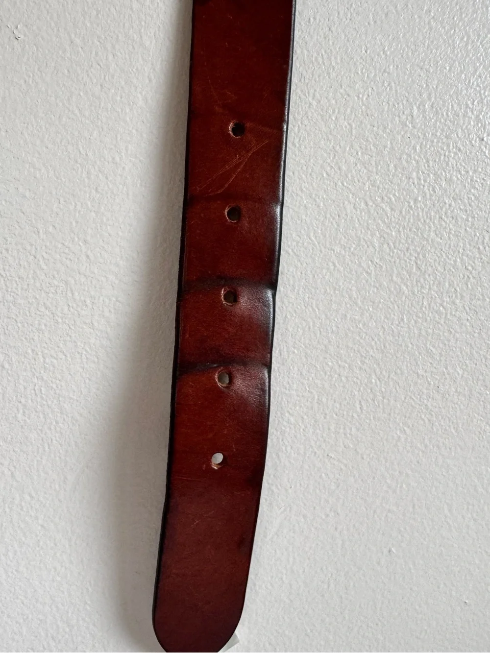 VTG 80’s Omega Southwestern Brown Leather Belt White Stitching made in Turkey  L